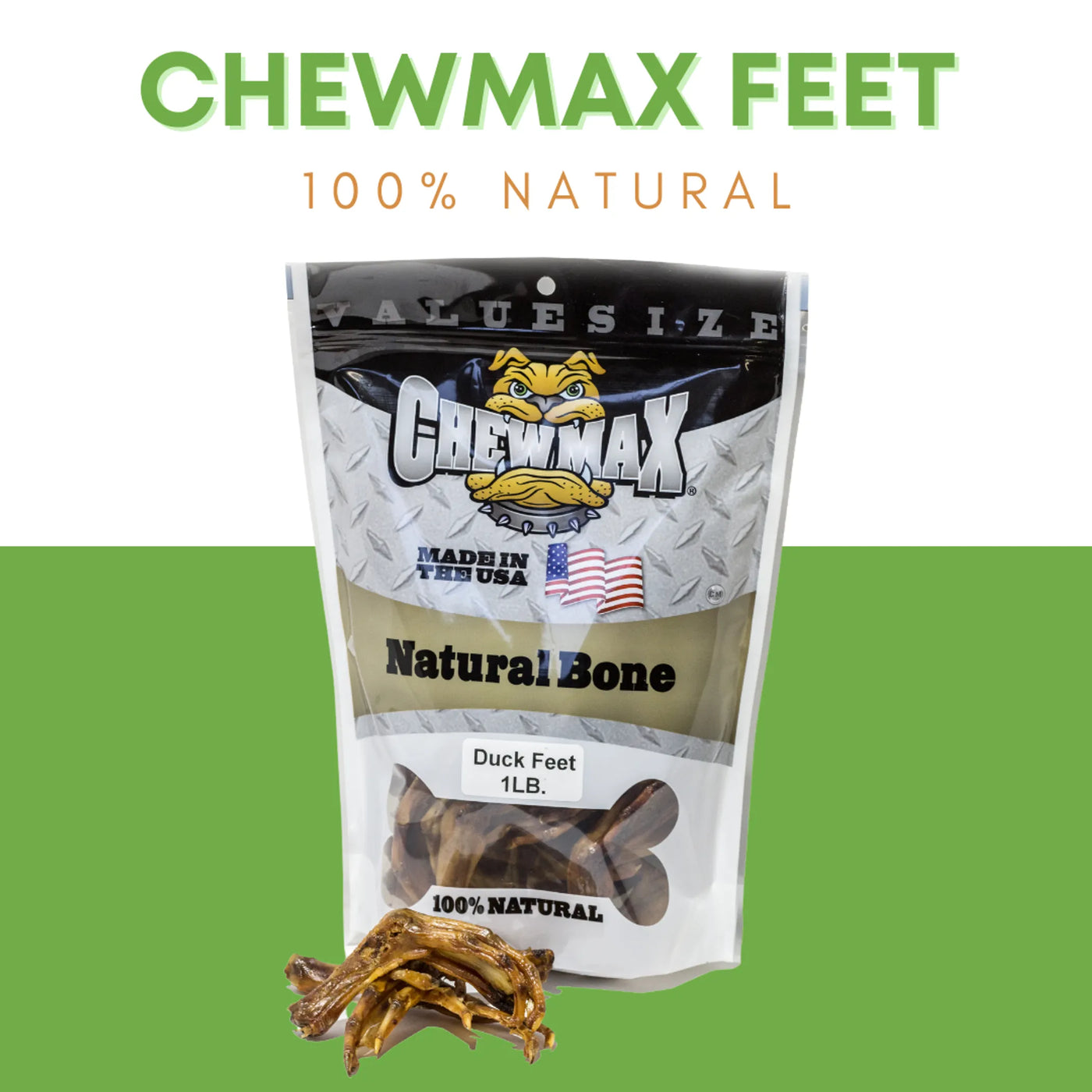 1 LB Bag of Duck Feet Dog Treats