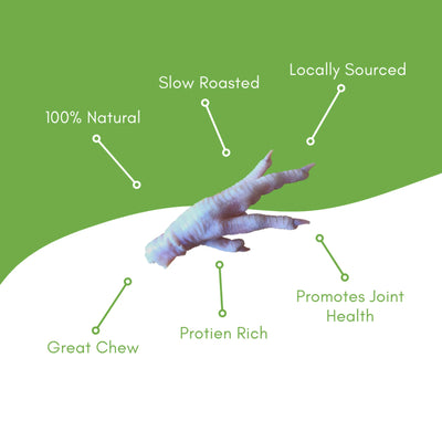 1 LB Bag of Duck Feet Dog Treats