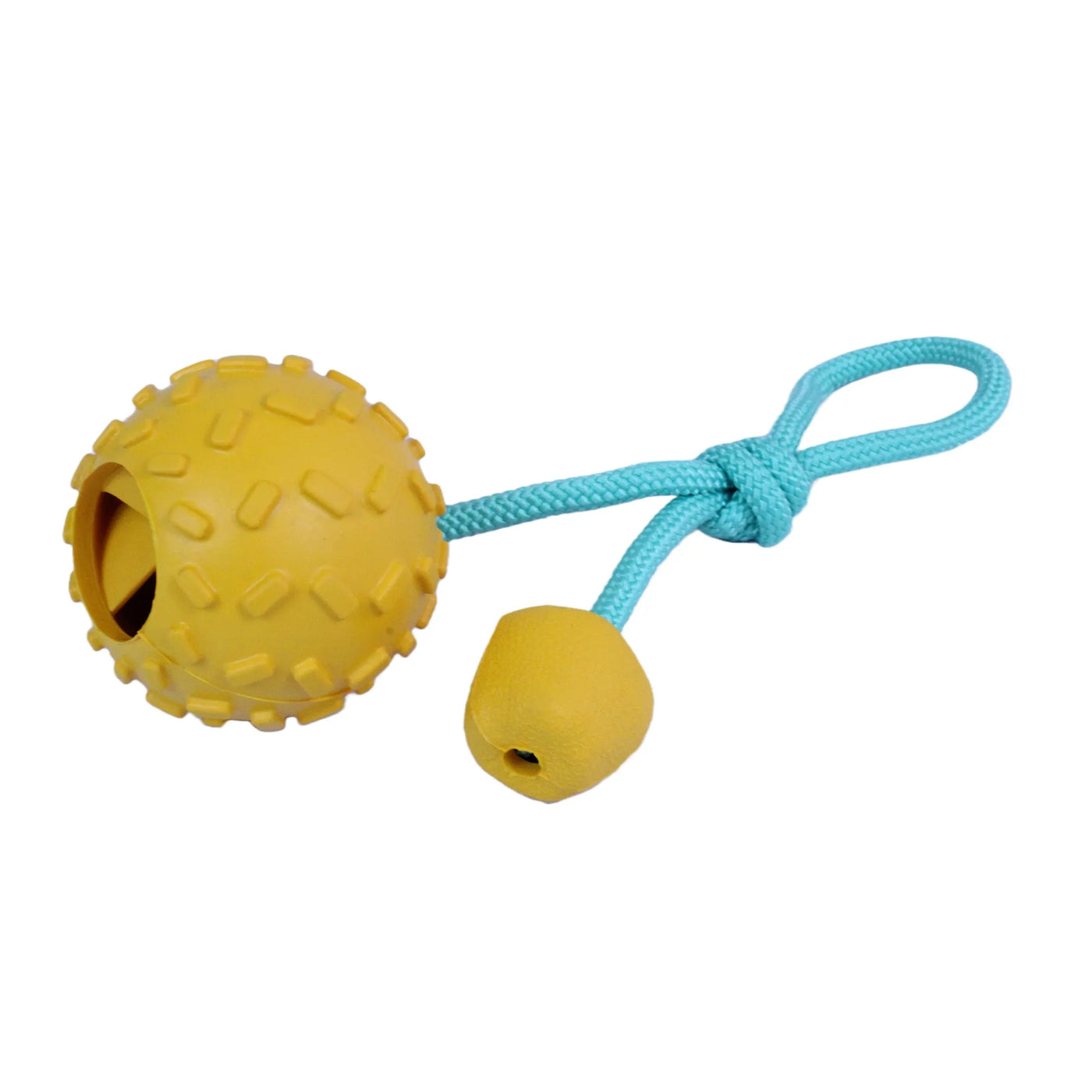 Heavy-Duty Rubber Dog Toy with Rope