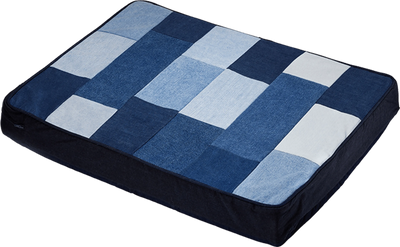 Repurposed Denim Orthopedic Pet Bed