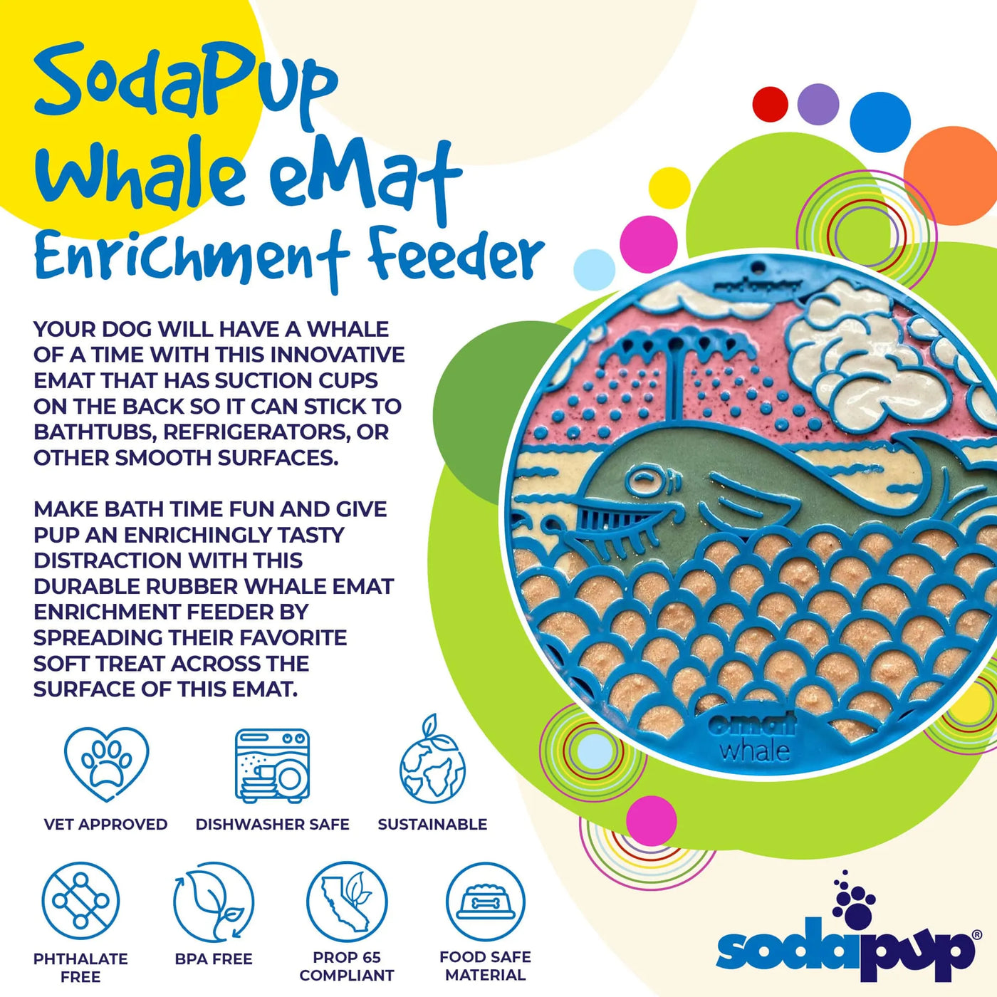 SodaPup Whale eMat Lick Mat