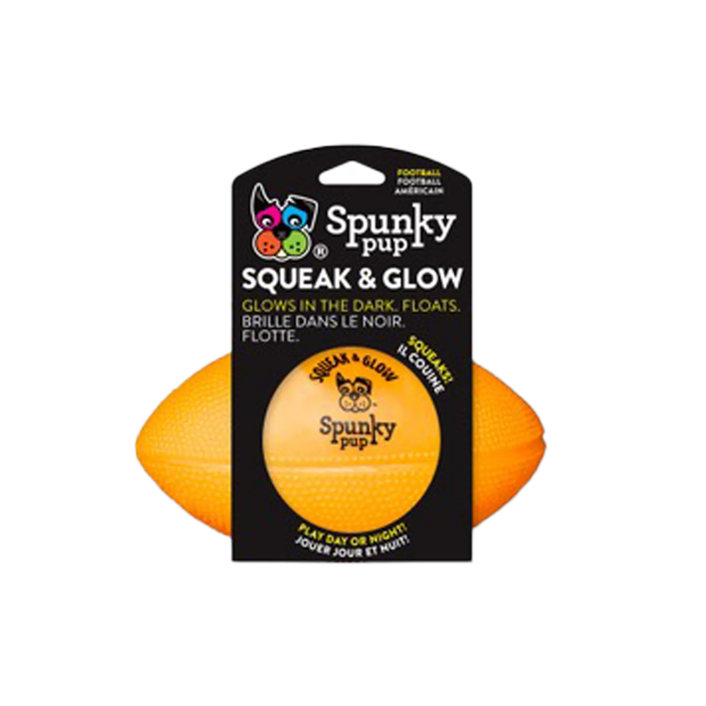 Spunky Pup® Squeak & Glow Football